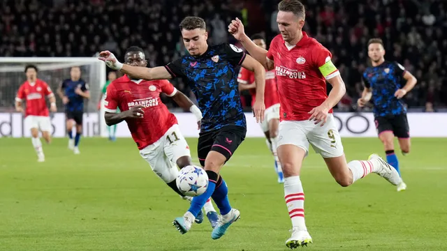 CHAMPIONS LEAGUE. LIGA DOS CAMPEÕES DA EUROPA. TEMPORADA 2023. 2024. FASE DE GRUPOS. GRUPO B. SEGUNDA RODADA. SEVILLA. ESPANHA. PSV EINDHOVEN. HOLANDA.