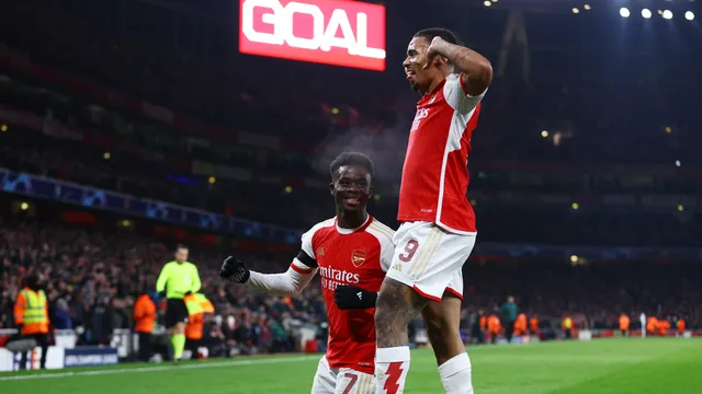 LIGA DOS CAMPEÕES DA EUROPA. TEMPORADA. 2023.2024. FASE DE GRUPOS. GRUPO B. QUINTA RODADA. ARSENAL. INGLATERRA. CLASSIFICADO PARA OITAVAS DE FINAL. LENS. FRANÇA.