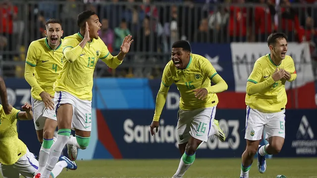 PAN AMERICANO DE 2023. FINAL. JOGO ÚNICO. PARTIDA ÚNICA. BRASIL. CAMPEÃO. MEDALHA DE OURO. PENTACAMPEONATO. 1963. 1975. 1979. 1987. 2023. CHILE. VICE-CAMPEÃO. MEDALHA DE PRATA. MÉXICO. TERCEIRO LUGAR. MEDALHA DE BRONZE.