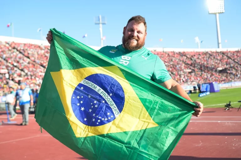 DARLAN ROMANI. BRASIL. MEDALHA DE OUTO. BICAMPEÃO. ARREMESSOD E PESO. PAN AMERICANO.