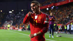 ELIMINATÓRIAS DA EUROCOPA DE 2024. UEFA. UNIÃO DAS ASSOCIAÇÕES EUROPEIAS DE FUTEBOL. PRIMEIRA FASE. FASE DE GRUPOS. GRUPO A. ESPANHA. 21 PONTOS. PRIMEIRO LUGAR. CLASSIFICADO. GEÓRGIA. ELIMINADO. 8 PONTOS. QUARTO LUGAR.