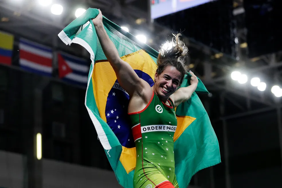 LAÍS NUNES. MEDALHA DE OURO. WRESTLING. PAN AMERICANO DE 2023. SANTIAGO. CHILE.
