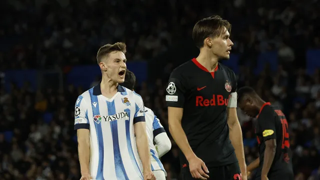 LIGA DOS CAMPEÕES DA EUROPA. TEMPORADA 2023.2024. FASE DE GRUPOS. GRUPO D. QUINTA RODADA. REAL SOCIEDAD. ESPANHA. RED BULL SALZBURG. ÁUSTRIA.
