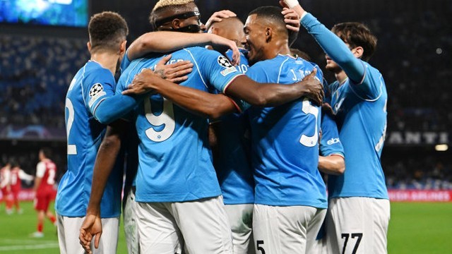 LIGA DO CAMPEÕES DA EUROPA. TEMPORADA 2023. 2024. CHAMPIONS LEAGUE. FASE DE GRUPOS. GRUPO C. SEXTA RODADA. NAPOLI. ITÁLIA. 10 PONTOS. CLASSIFICADO PARA OITAVAS DE FINAL. SEGUNDO LUGAR. BRAGA. PORTUGAL. TERCEIRO LUGAR. 4 PONTOS. CLASSIFICADO PARA A LIGA EUROPA.