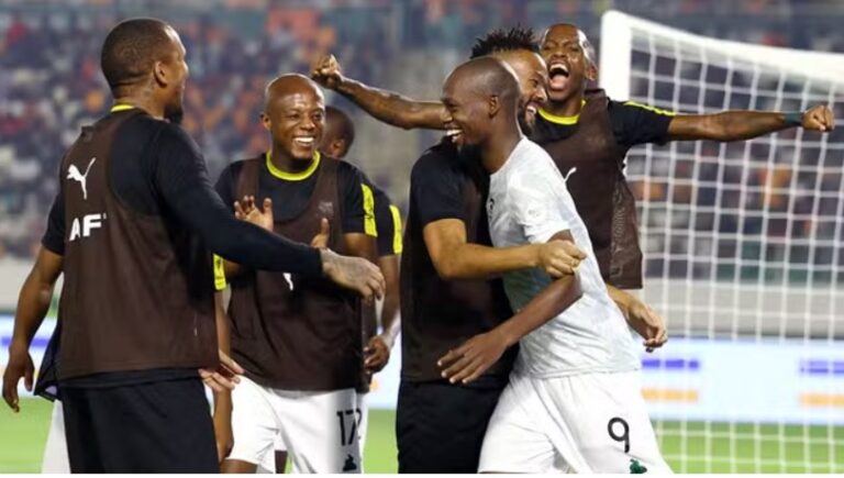 COPA AFRICANA DE NAÇÕES DE 2024. OITAVAS DE FINAL. JOGO ÚNICO. PARTIDA ÚNICA. ÁFRICA DO SUL. CLASSIFICADA. MARROCOS. ELIMINADA. QUARTAS DE FINAL. JOGO ÚNICO. PARTIDA ÚNICA. ÁFRICA DO SUL CONTRA CABO VERDE. ÁFRICA DO SUL.