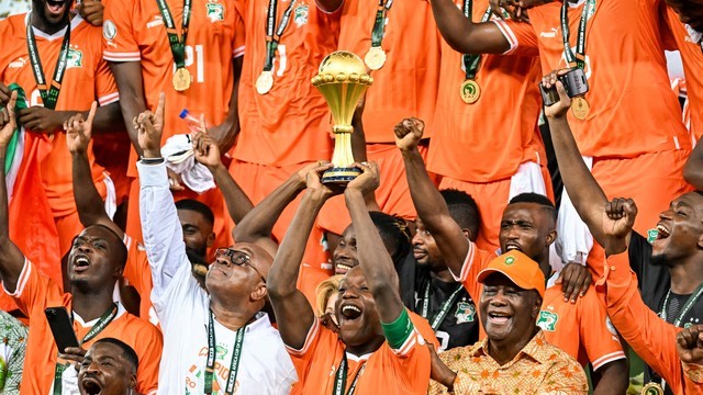 COPA AFRICANA DE NAÇÕES DE 2024. FINAL. JOGO ÚNICO. PARTIDA ÚNICA. COSTA DO AMRFIM. CAMPEÃO. TRICAMPEÃO. 1992.2015.2024. NIGÉRIA. VICE-CAMPEÃO.