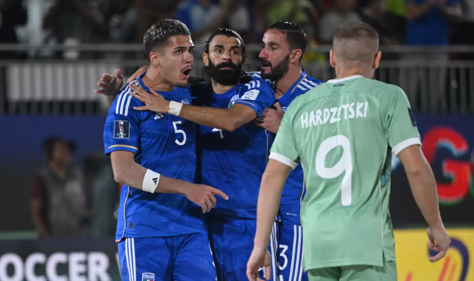 COPA DO MUNDO DE BEACH SOCCER DE 2024. EMIRADOS ÁRABES UNIDOS. SEMIFINAL. JOGO ÚNICO. PARTIDA ÚNICA. BRASIL. CLASSIFICADO. IRÃ. ELIMINADO. DECISÃO DO TERCEIRO LUGAR. QUARTO LUGAR. IÃ. CONTRA. BELARUS. JOGO ÚNICO. PARTIDA ÚNICA. FINAL. JOGO ÚNICO. PARTIDA ÚNICA.BRASIL. CONTRA. ITÁLIA.