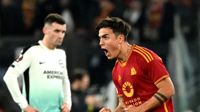 LIGA EUROPA. TEMPORADA 2023. 2024. OITAVAS DE FINAL. JOGO DE IDA. ROMA. ITÁLIA. BRIGHTON. INGLATERRA.