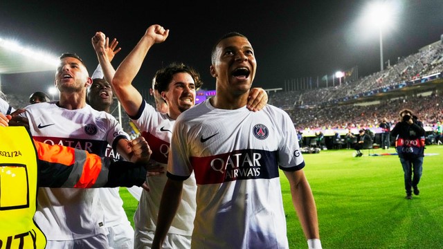 LIGA DOS CAMPEÕES DA EUROPA. TEMPORADA 2023. 2024. CHAMPIONS LEAGUE. QUARTAS DE FINAL. JOGO DE VOLTA. SEGUNDA PARTIDA. PARIS SAINT-GERMAIN. FRANÇA. CLASSIFICADO. BARCELONA. ESPANHA. ELIMINADO. SEMIFINAL. JOGO DE IDA. JOGO DE VOLTA. PRIMEIRA PARTIDA. SEGUNDA PARTIDA. PARIS SAINT-GERMAIN. FRANÇA. BORUSSIA DORTMUND. ALEMANHA.