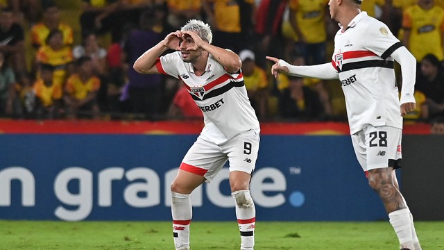 TAÇA LBERTADORES DA AMÉRICA DE 2024. FASE DE GRUPOS. TERCEIRA RODADA. BARCELONA DE GUAYAQUIL. EQUADOR. SÃO PAULO-SP. BRASIL. GRUPO B.