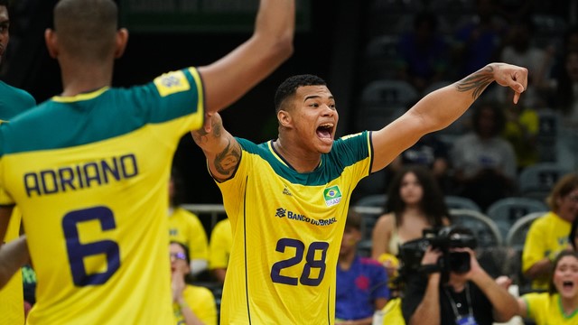 LIGA DAS NAÇÕES DE VOLEI MASCULINO DE 2024. PRIMEIRA FASE. TERCEIRA RODADA. BRASIL. SÉRVIA.
