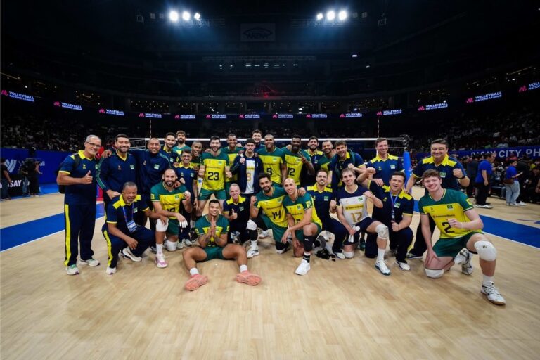 LIGA DAS NAÇÕES DE VÔLEI MASCULINO DE 2024. FASE PRELIMINAR. PRIMEIRA FASE. NONA RODADA. BRASIL. HOLANDA