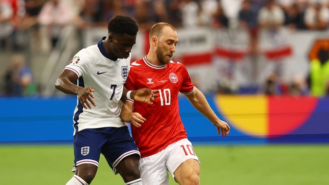 EUROCOPA DE 2024. PRIMEIRA FASE. SEGUNDA RODADA. GRUPO C. INGLATERRA. DINAMARCA. FRANKFURT.