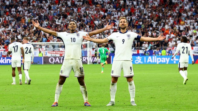 EUROCOPA DE 2024. OITAVAS DE FINAL. JOGO ÚNICO. PARTIDA ÚNICA. INGLATERRA. CLASSIFICADA. ESLOVÁQUIA. ELIMINADA. ARENA SCHALKE. GELSENKIRCHEN. QUARTAS DE FINAL. INGLATERRA. CONTRA. SUÍÇA. ARENA DÜSSELDORF. CIDADE DA ALEMANHA. JOGO ÚNICO. PARTIDA ÚNICA.