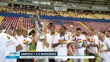 CAMPEONATO MARANHENSE DE 2024. FINAL. SEGUNDO JOGO. PARTIDA DE VOLTA. SEGUNDA PARTIDA. SAMPAIO CORRÊA-MA. TRINTA E SETE VEZES CAMPEÃO. 1933. 1934. 1940. 1942. 1953. 1954. 1956. 1961. 1962. 1964. 1965. 1972. 1975. 1976. 1978. 1980. 1984. 1985. 1986. 1987. 1988. 1990. 1991. 1992. 1997. 1998. 2002. 2003. 2010. 2011. 2012. 2014. 2017. 2020. 2021. 2022. 2024. MARANHÃO-MA. VICE-CAMPEÃO.