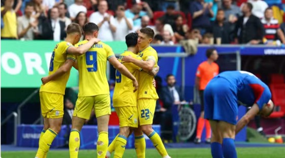 EUROCOPA DE 2024. PRIMEIRA FASE. SEGUNDA RODADA. ESLOVÁQUIA. UCRÂNIA. DÜSSELDORF. CIDADE DA ALEMANHA.