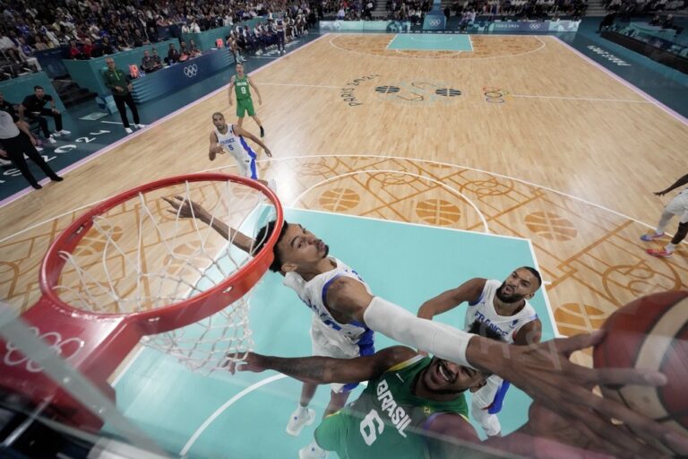 JOGOS OLÍMPICOS DE 2024. PARIS. FRANÇA. BASQUETE MASCULINO. PRIMEIRA FASE. PRIMEIRA RODADA. BRASIL. ALEMANHA. FRANÇA. JAPÃO. GRUPO B.