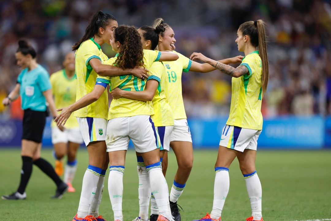 JOGOS OLÍMPICOS. PARIS. 2024. FUTEBOL FEMININO. SEMIFINAL. JOGO ÚNICO. PARTIDA ÚNICA. BRASIL. CLASSIFICADO. ESPANHA. ELIMINADA. DECISÃO DO TERCEIRO LUGAR. QUARTO LUGAR. JOGO ÚNICO. PARTIDA ÚNICA. ESPANHA. ALEMANHA. FINAL. JOGO ÚNICO. PARTIDA ÚNICA. BRASIL. ESTADOS UNIDOS.