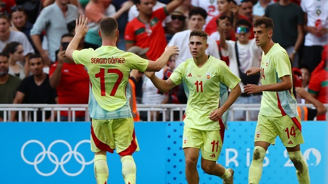 JOGOS OLÍMPICOS PARIS. FRANÇA. 2024. FUTEBOL MASCULINO. SEMIFINAL. JOGO ÚNICO. PARTIDA ÚNICA. ESPANHA. CLASSIFICADA. MARROCOS. ELIMINADA. DECISÃO DA MEDALHA DE BRONZE.JOGO ÚNICO. PARTIDA ÚNICA. MARROCOS. CONTRA O PERDEDOR DE FRANÇA. OU. EGITO. FINAL. DECISÃO DA MELDAHA DE OURO. MEDALHA DE PRATA. JOGO ÚNICO. PARTIDA ÚNICA. ESPANHA. CONTRA. O VENCEDOR DE FRANÇA. OU. EGITO.