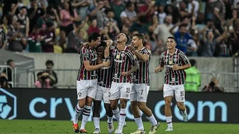 TAÇA LIBERTADORES DA AMÉRICA DE 2024. OITAVAS DE FINAL. JOGO DE VOLTA. SEGUDNA PARTIDA. FLUMINENSE-RJ. BRASIL. CLASSIFICADO. GRÊMIO-RS. BRASIL. ELIMINADO. QUARTAS DE FINAL. JOGO DE IDA. JOGO DE VOLTA. FLUMINENSE-RJ. BRASIL. CNTRA, ATLÉTICO-MG. BRASIL. OU. SAN LORENZO. ARGENTINA.