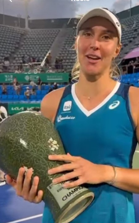 WTA 500. ASSOCIAÇÃO DE TÊNIS FEMININO. 500. SEUL. COREIA DO SUL. BIA HADDAD. VENCEDORA. DÉCIMA SEGUNDA POSIÇÃO.