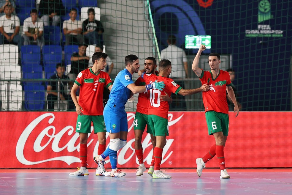 COPA DO MUNDOD E FUTSAL D E2024. OITAVAS DE FINAL. JOGO ÚNICO. PARTIDA ÚNICA. MARROCOS. CLASSIIFCADO. IRÃ. ELIMINADO. QUARTAS DE FINAL. JOGO ÚNICO. PARTIDA ÚNICA. BRASIL. CONGTRA. MARROCOS.