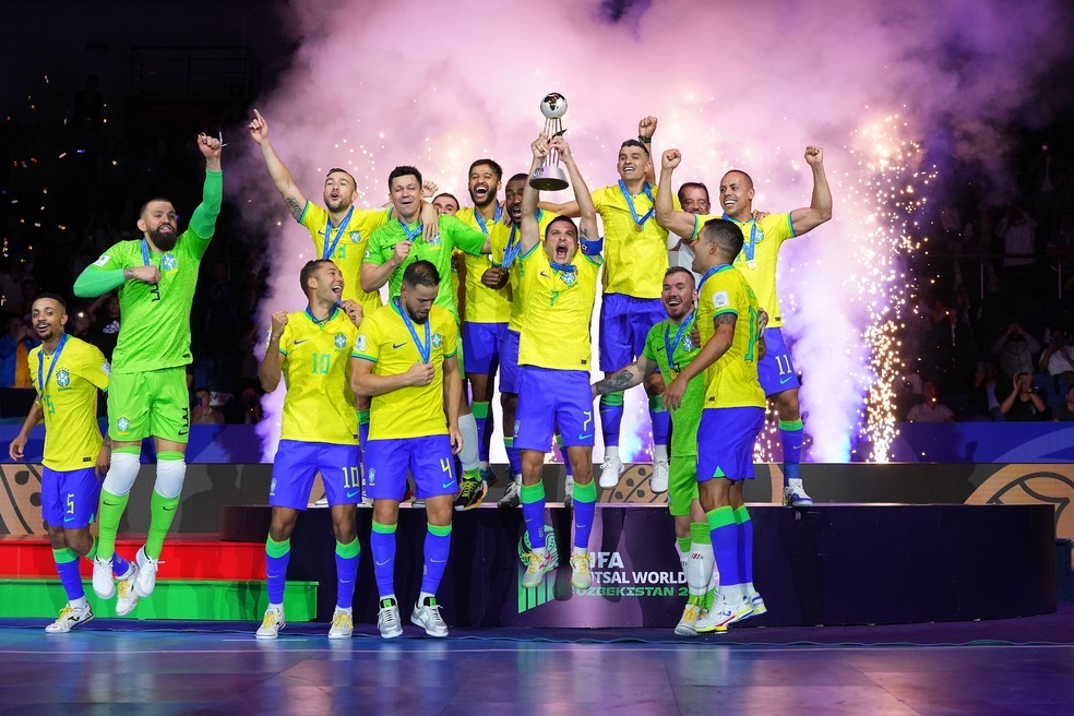 COPA DO MUNDOD E FUTSAL DE 2024. SEDE UZBEQUISTÃO. JOGO ÚNICO. PARTIDA ÚNICA. FINAL. BRASIL. CAMPEÃO. HEXACAMPEÃO. 1989.1992.1996.2008.2012.2024. ARGETINA.VICE-CAMPEÃ.