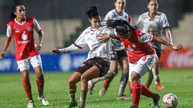 TAÇA LIBERTADORES DA AMÉRICA DE FUTEBOL FEMININO DE 2024. PRIMEIRA FASE. TERCEIRA RODADA. GRUPO C. FERROVIÁRIS-SP. BRASIL. ELIMINADA. TERCEIRO LUGAR. 3 PONTOS. INDEPENDIENTE SANTA FE. COLÔMBIA. PRIMEIRO LUGAR. 5 PONTOS. CLASSIFICADO.