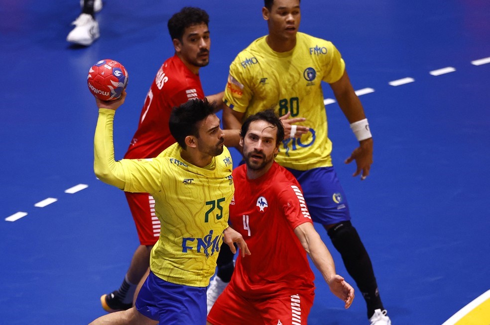 COPA DO MUNDO DE HANDEBOL MASCULINO DE 2025. SEGUNDA FASE. PRIMEIRA RODADA. GRUPO 3. BRASIL. CHILE.