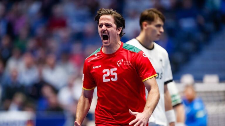 COPA DO MUNDO DE HANDEBOL MASCULINO DE 2025. MUNDIAL DE HANDEBOL MASCULINO. QUARTAS DE FINAL. JOGO ÚNICO. PARTIDA ÚNICA. PORTUGAL. CLASSIFICADO. ALEMANHA. ELIMINADA. SEMIFINAL. JOGO ÚNICO. PARTIDA ÚNICA. PORTUGAL. CONTRA. DINAMARCA.