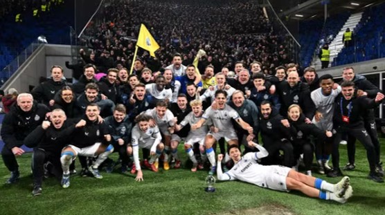 CHAMPIONS LEAGUE. LIGA DOS CAMPEÕES DA EUROPA. TEMPORADA 2024.2025. PLAYOFFS. JOGO DE VOLTA. SEGUNDA PARTIDA. SEGUNDO JOGO. CLUB BRUGGE. BÉLGICA. CLASSIFICADO. ATALANTA. ITÁLIA. ELIMINADO.