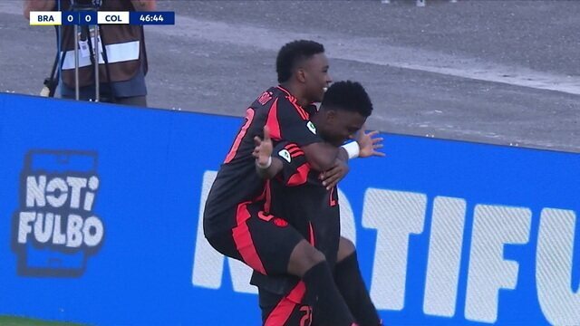 CAMPEONATO SUL-AMERICANO DE 2025. SUB-20. PRIMEIRA FASE. GRUPO B. QUINTA RODADA. COLÔMBIA. 10 PONTOS. PRIMEIRO COLOCADO.CLASSIFICADO PARA O HEXAGONAL FINAL. BRASIL. 6 PONTOS. TERCEIRO COLOCADO. CLASSIFICADO PARA O HEXAGONAL FINAL.