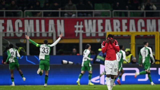 CHAMPIONS LEAGUE. LIGA DOS CAMPEÕES DA EUROPA. TEMPORADA. 2024.2025. PLAYOFFS. JOGO DE VOLTA. SEGUNDA PARTIDA. SEGUNDO JOGO. FEYENOORD. HOLANDA. CLASSIFICADO. MILAN. ITÁLIA. ELIMINADO.