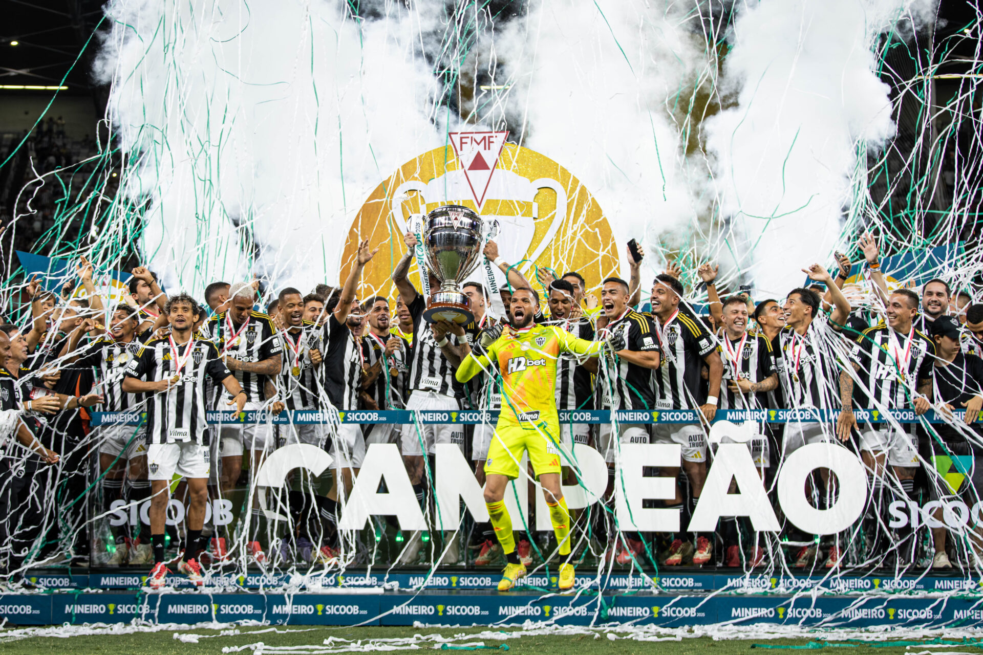 CAMPEONATO MINEIRO DE 2025. FINAL. JOGO DE VOLTA. SEGUNDO JOGO. SEGUNDA PARTIDA. ATLÉTICO-MG. CAMPEÃO. QUINQUAGÉSIMA VEZ. HEXACAMPEÃO. AMÉRICA-MG. VICE-CAMPEÃO.