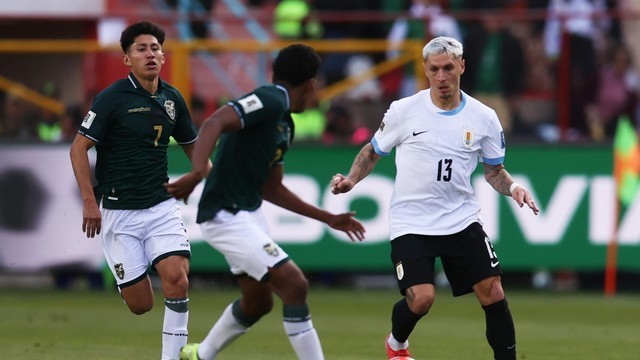 ELIMINATÓRIAS DA AMÉRICA DO SUL. COPA DO MUNDOD E 2026. CONMEBOL. CONFEDERAÇÃO SUL-AMERICANA DE FUTEBOL. PRIMEIRA FASE. DÉCIMA QUARTA RODADA. BOLÍVIA. URUGUAI.