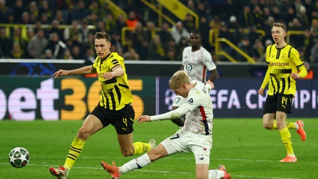 CHAMPIONS LEAGUE. LIGA DOS CAMPEÕES DA EUROPA. TEMPORADA 2024.2025. OITAVAS DE FINAL. JOGO DE IDA. PRIMEIRA PARTIDA. PRIMEIRO JOGO. BORUSSIA DORTMUND. ALEMANHA. LILLE. FRANÇA.