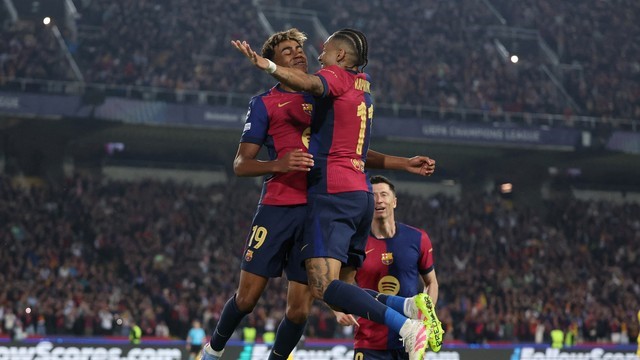 LIGA DOS CAMPEÕES DA EUROPA. CHAMPIONS LEAGUE. TEMPORADA 2024.2025. QUARTAS DE FINAL. JOGO DE IDA. PRIMEIRO JOGO. PRIMEIRA PARTIDA. BARCELONA. ESPANHA. BORUSSIA DORTMUND. ALEMANHA.