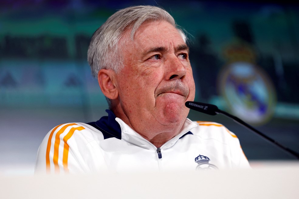 CARLO ANCELOTTI. NOVO TÉCNICO. SELEÇÃO BRASILEIRA. DIA 26 DE MAIO. REAL MADRID. ESPANHA. ENTREVISTA. COLETIVA.