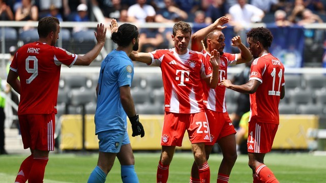 COPA DO MUNDO DA FIFA. FEDERAÇÃO INTERNACIONAL DAS ASSOCIAÇÕES DE FUTEBOL. DE 2025. PRIMEIRA FASE. PRIMEIRA RODADA. GRUPO C. BAYERN DE MUNIQUE. ALEMANHA. AUCKLAND CITY. NOVA ZELÂNDIA.