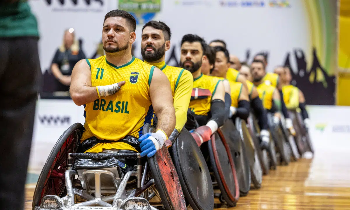 RUGBY. PARALÍMPIADAS. COPA AMÉRICA DE RUGBY. FINAL. ESTADOS UNIDOS. CAMPEÃO. BRASIL. VICE-CAMPEÃO. SÃO PAULO-SP. CADEIRA DE RODAS.