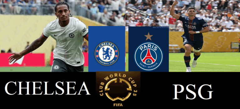 FINAL DA COPA DO MUNDO DE CLUBES DA FIFA. FEDERAÇÃO INTERNACIONAL DAS ASSOCIAÇÕES DE FUTEBOL. NOVA JERSEY. ESTADOS UNIDOS. DOMINGO. 13 DE JULHO DE 2025. ÁS 16 HORAS. HORÁRIO DE BRASÍLIA. METLIFE STADIUM. CHELSEA. INGLATERRA. PARIS SAINT-GERMAIN. FRANÇA.