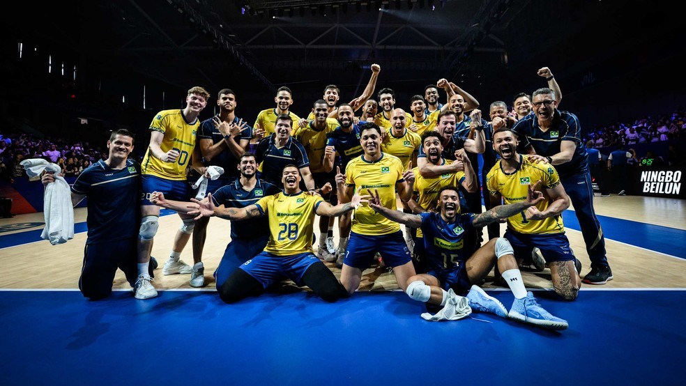 VNL. LIGA DAS NAÇÕES DE VÔLEI. DECISÃO DO TERCEIRO LUGAR. QUARTO LUGAR. JOGO ÚNICO. PARTIDA ÚNICA. SEDE., CHINA. BRASIL. MEDALHA DE BRONZE. ESLOVÊNIA. QUARTO COLOCADO.
