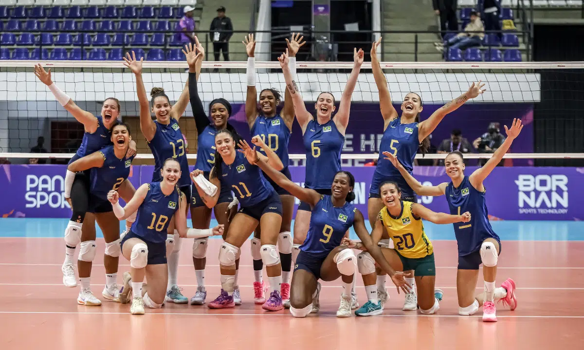 JOGOS PAN-AMERICANOS JUNIOR DE 2025. ASSUNÇÃO. PARAGUAI. FINAL. JOGO ÚNICO. PARTIDA ÚNICA. BRASIL. CAMPEÃO. BICAMPEÃO. 2021. 2025. MEDALHA DE OURO. MÉXICO. MEDALHA DE PRATA. VÔLEI FEMININO.