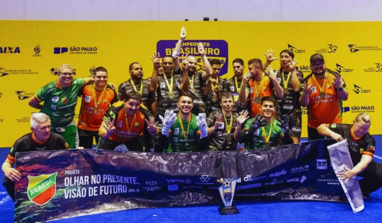 FUTEBOL PARA CEGOS. AGAFUC-RS. ASSOCIAÇÃO GAÚCHA DE FUTEBOL PARA CEGOS. OITAVO TÍTULO. OCTACAMPEÃO. CAMPEONATO BRASILEIRO DE FUTSAL. CEGOS. DE 2025. CORINTHIANS-SP. VICE-CAMPEÃO.