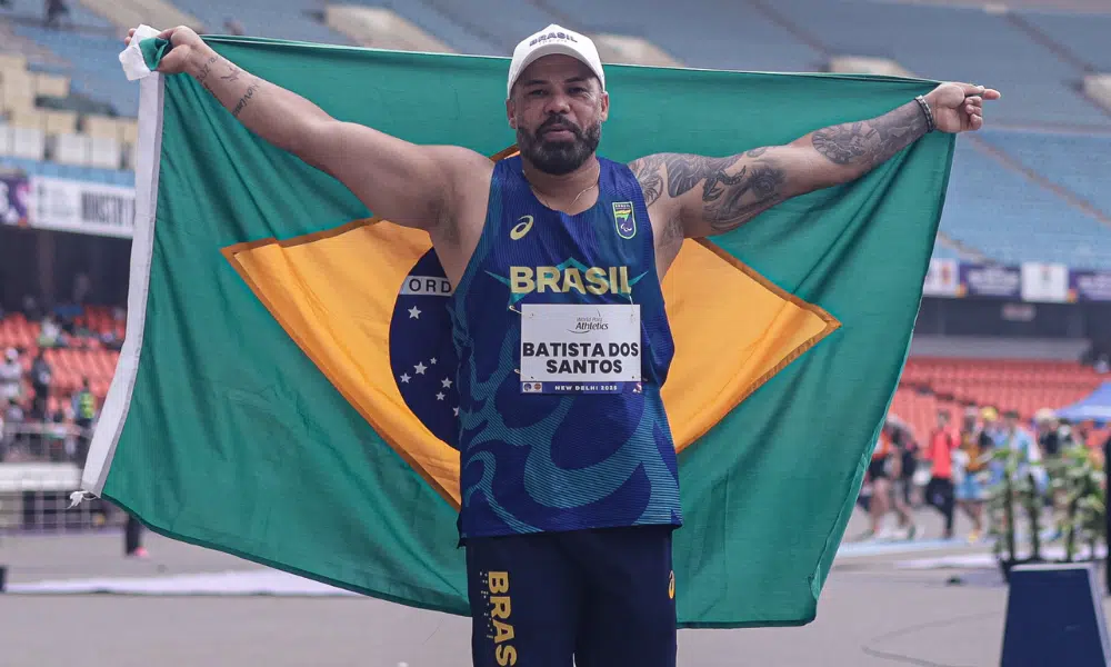 MUNDIAL DE ATLETISMO PARALÍMPICO. NOVA DÉLI. ÍNDIA. CLAUDINEY BATISTA. QUARTO DIA. LANÇAMENTO DE DISCO. 14 PÓDIOS. 3 MEDALHAS DE OURO. 7 MEDALHAS DE PRATA. 4 MEDALHAS DE BRONZE.