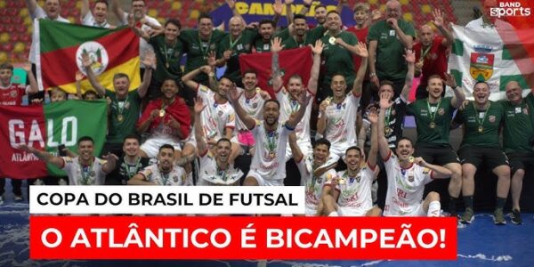 COPA DO BRASIL FUTSAL. DE 2025. FINAL. JOGO ÚNICO. PARTIDA ÚNICA. ATLÂNTICO-RS. CAMPEÃO. BICAMPEÃO. 2024.2025. SOROCABA-SP.VICE-CAMPEÃO.