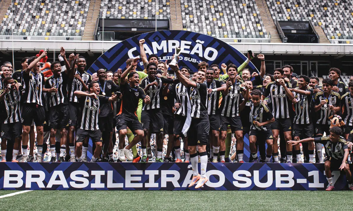 CAMPEONATO BRASILERIO SUB-17 DE 2025. FINAL. JOGO DE VOLTA. SEGUNDA PARTIDA. ATLÉTICO-MG. CAMPEÃO. GRÊMIO-RS. VICE-CAMPEÃO. PRIMEIRO TITULO DO ATLÉTICO-MG. 2025.