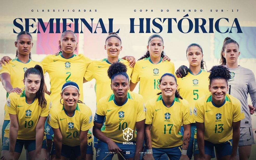 COPA DO MUNDO DE FUTEBOL FEMININO SUB-17 DE 2025. SEDE. MARROCOS. QUARTAS DE FINAL. JOGO ÚNICO. PARTIDA ÚNICA. BRASIL. CLASSIFICADO. CANADÁ. ELIMINADO. SEMIFINAL. JOGO ÚNICO. PARTIDA ÚNICA. BRASIL. CONTRA. COREIA DO NORTE.