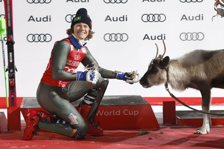 ESQUI. COPA DO MUNDO DE ESQUI. FINLÂNDIA. LUCAS PINHEIRO BRAATHEN. BRASIL. CAMPEÃO. PRIMEIRA VEZ. ESQUI ALPINO. LEVI. FINLÂNDIA. SLALOM.