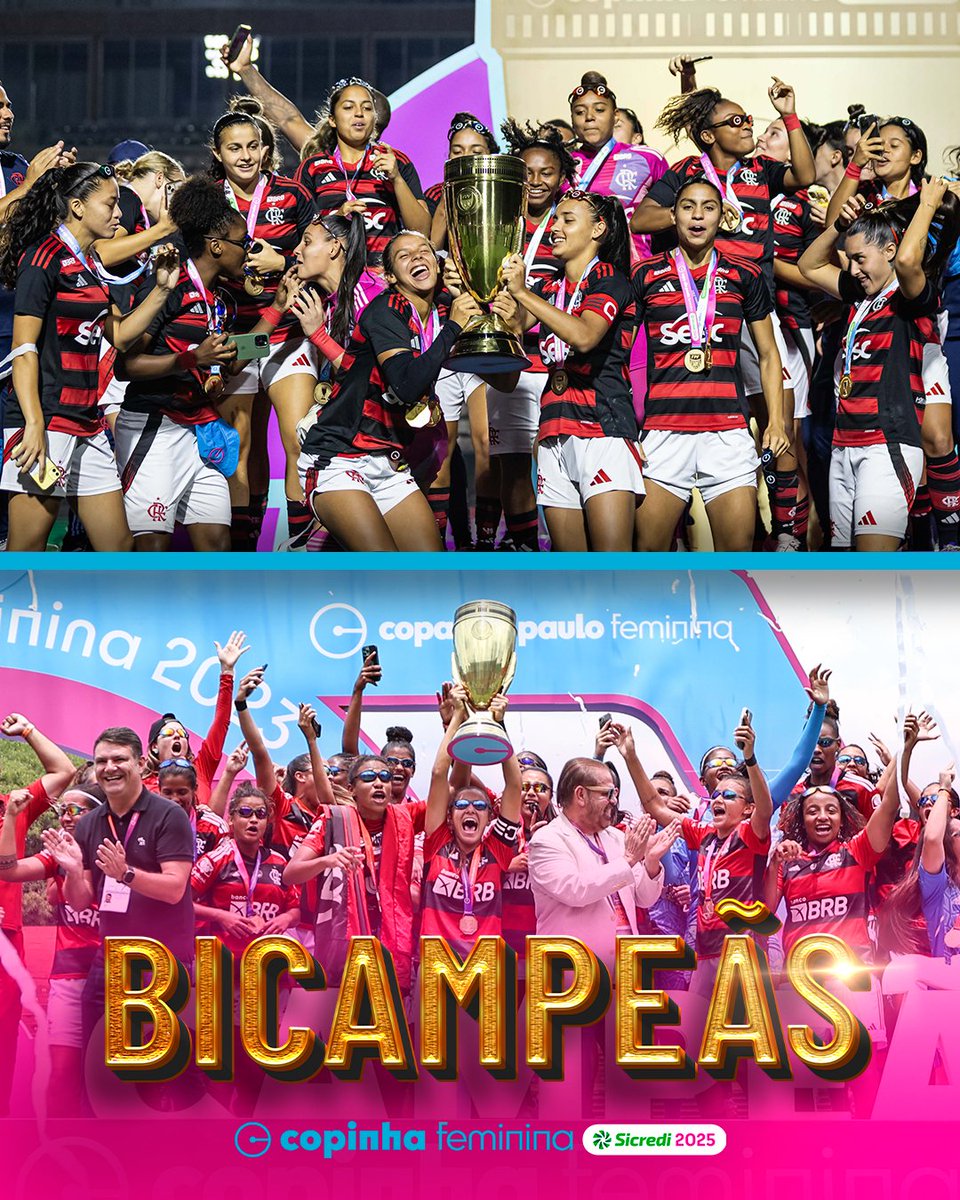 COPA SÃO PAULO DE FUTEBOL JÚNIOR FEMININO DE 2025. FINAL. JOGO ÚNICO. PARTIDA ÚNICA. FLAMENGO-RJ. CAMPEÃO. BICAMPEÃO. 2023. 2025. GRÊMIO-RS. VICE-CAMPEÃO. TERCEIRA EDIÇÃO.